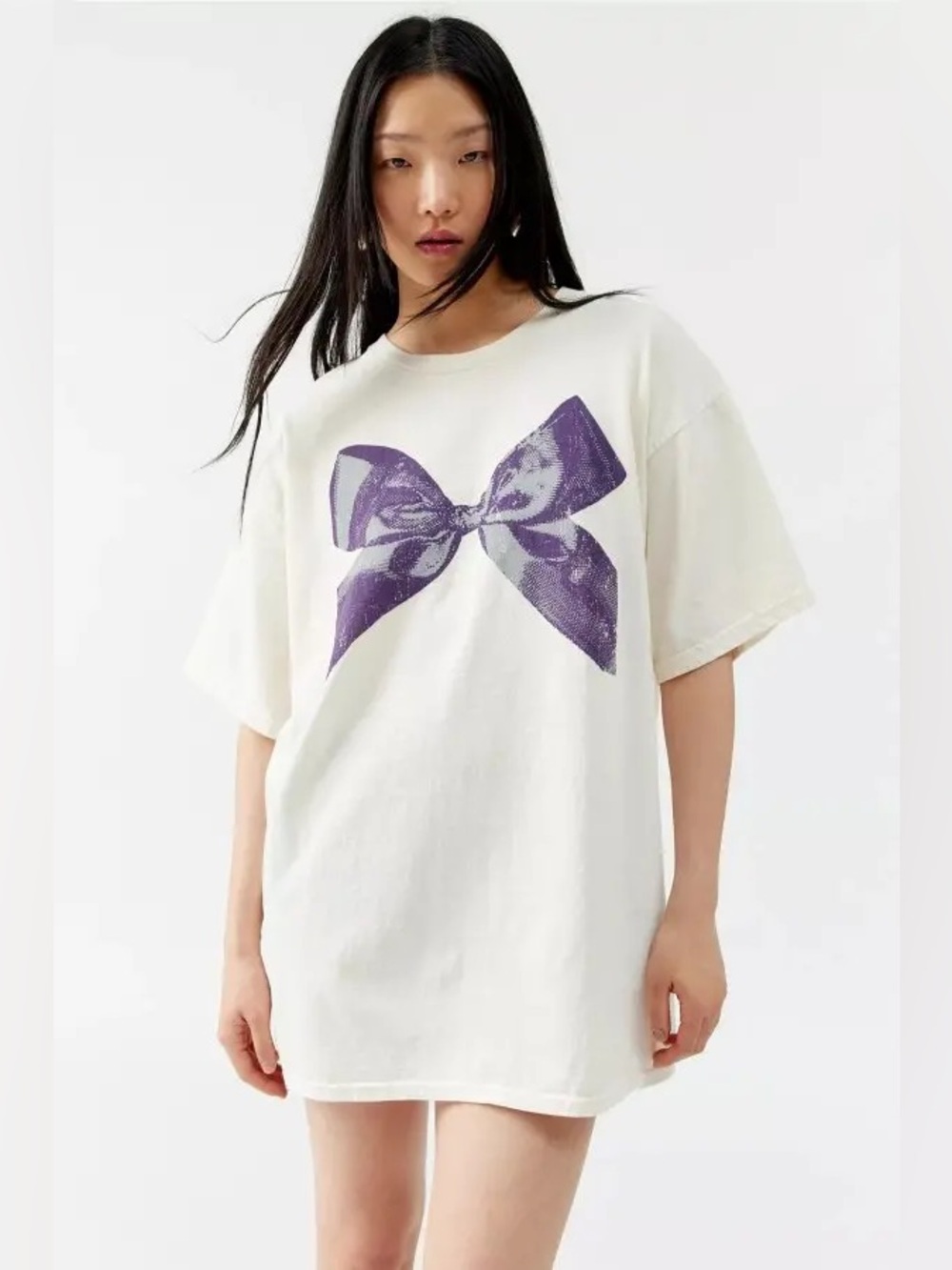 Urban Outfitters Distressed Bow T-shirt Dress